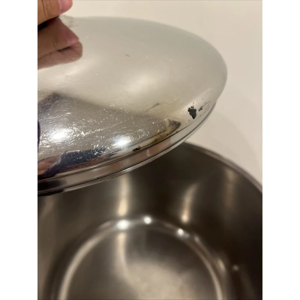 Vintage Farberware Stainless Steel 16 qt Stockpot Aluminum Clad w/ Lid Pot USA